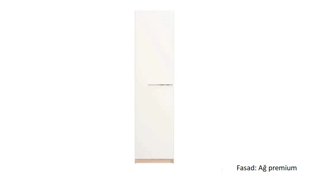 Dolab bir qapılı Noble 57 sm, rəng Palıd bardalino&Ağ - 5 - большое изображение