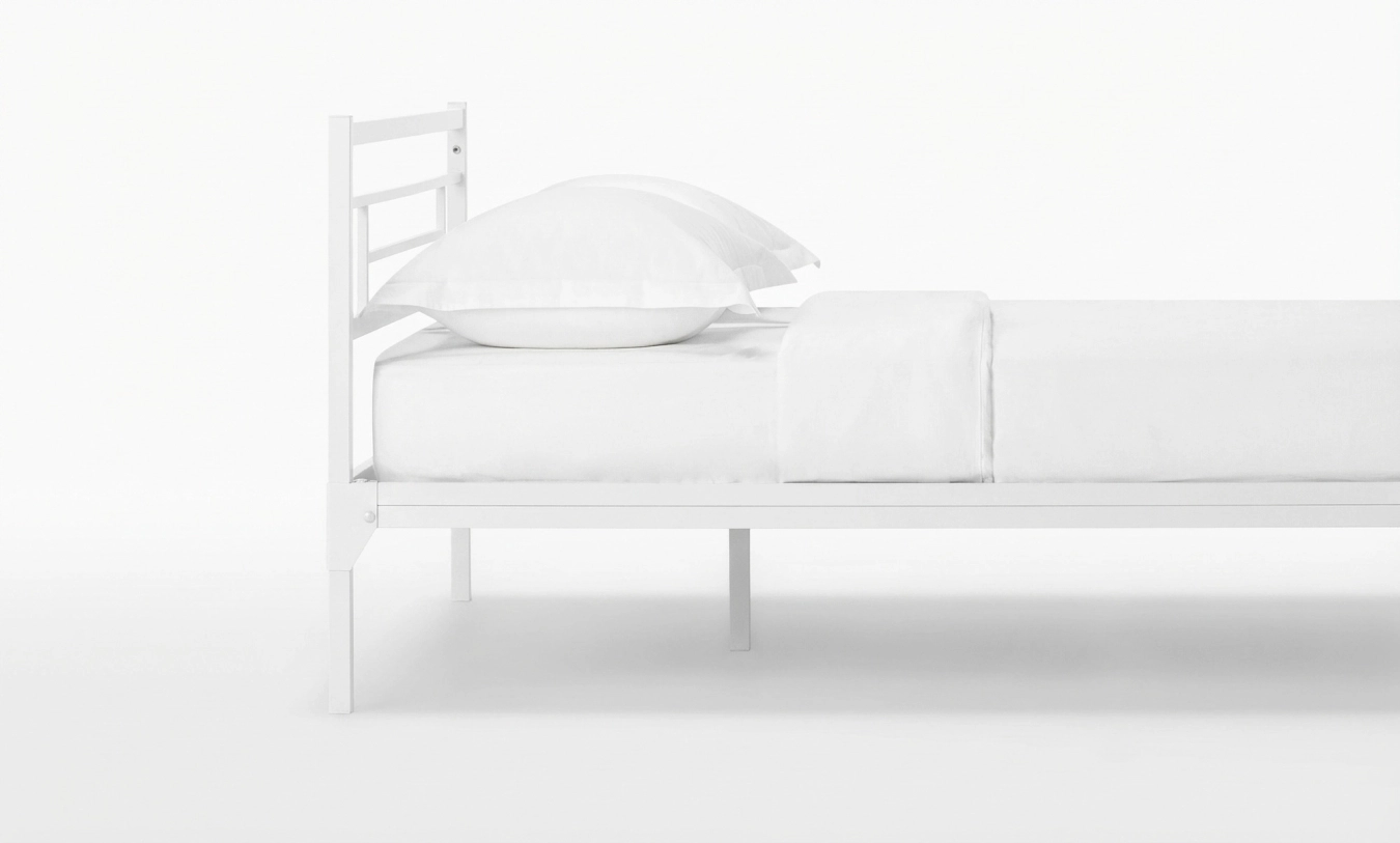 çarpayı Torino, rəng ağ şaqren + döşək Extra Comfort Hard, 160x200 - 2 - большое изображение