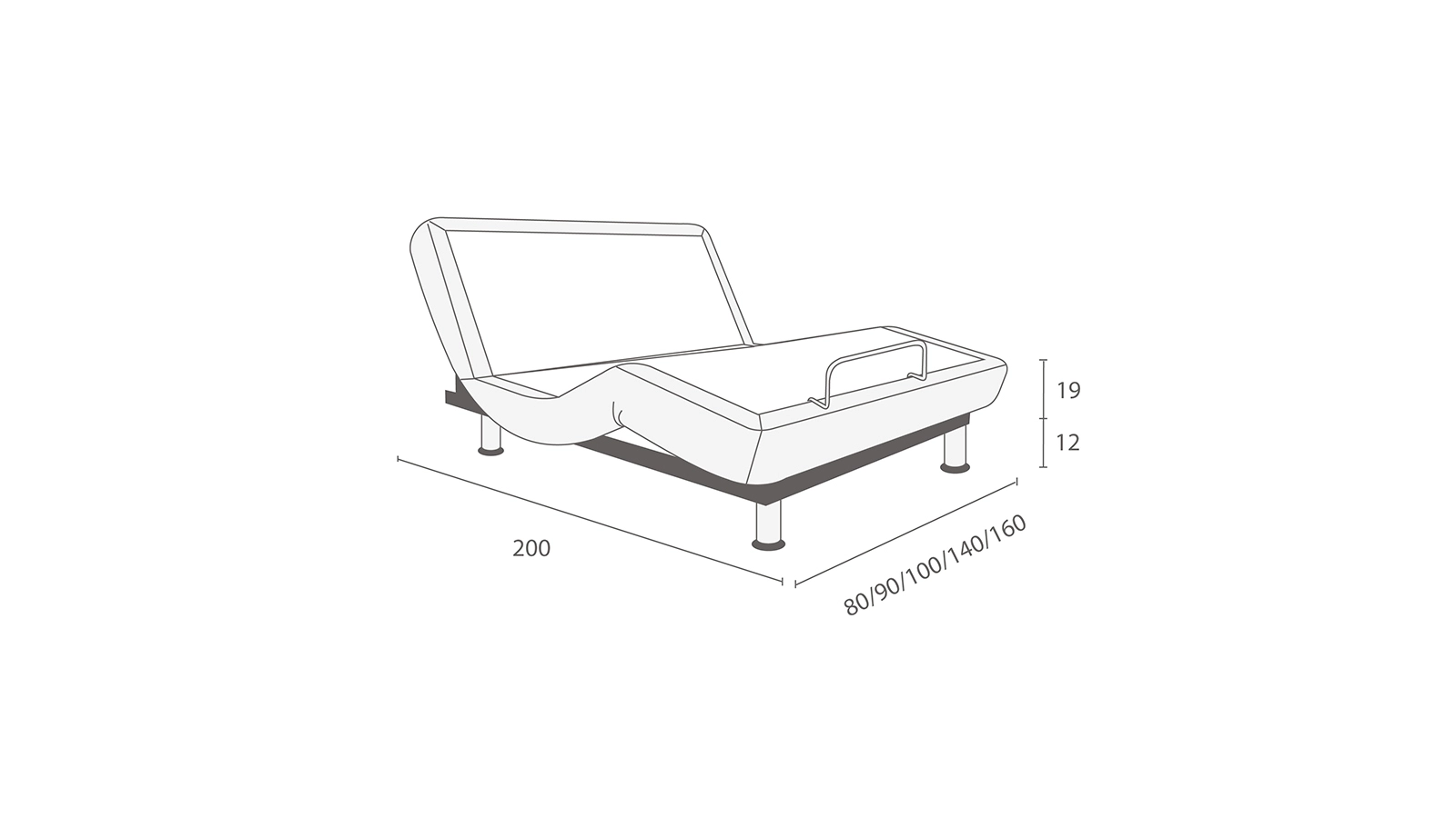 Кровать на пульте управления Ergomotion 450 Grey Askona фотография товара - 19 - большое изображение