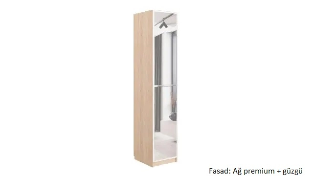 Dolab bir qapılı Noble 45 sm, rəng Palıd bardalino&Ağ - 8 - большое изображение