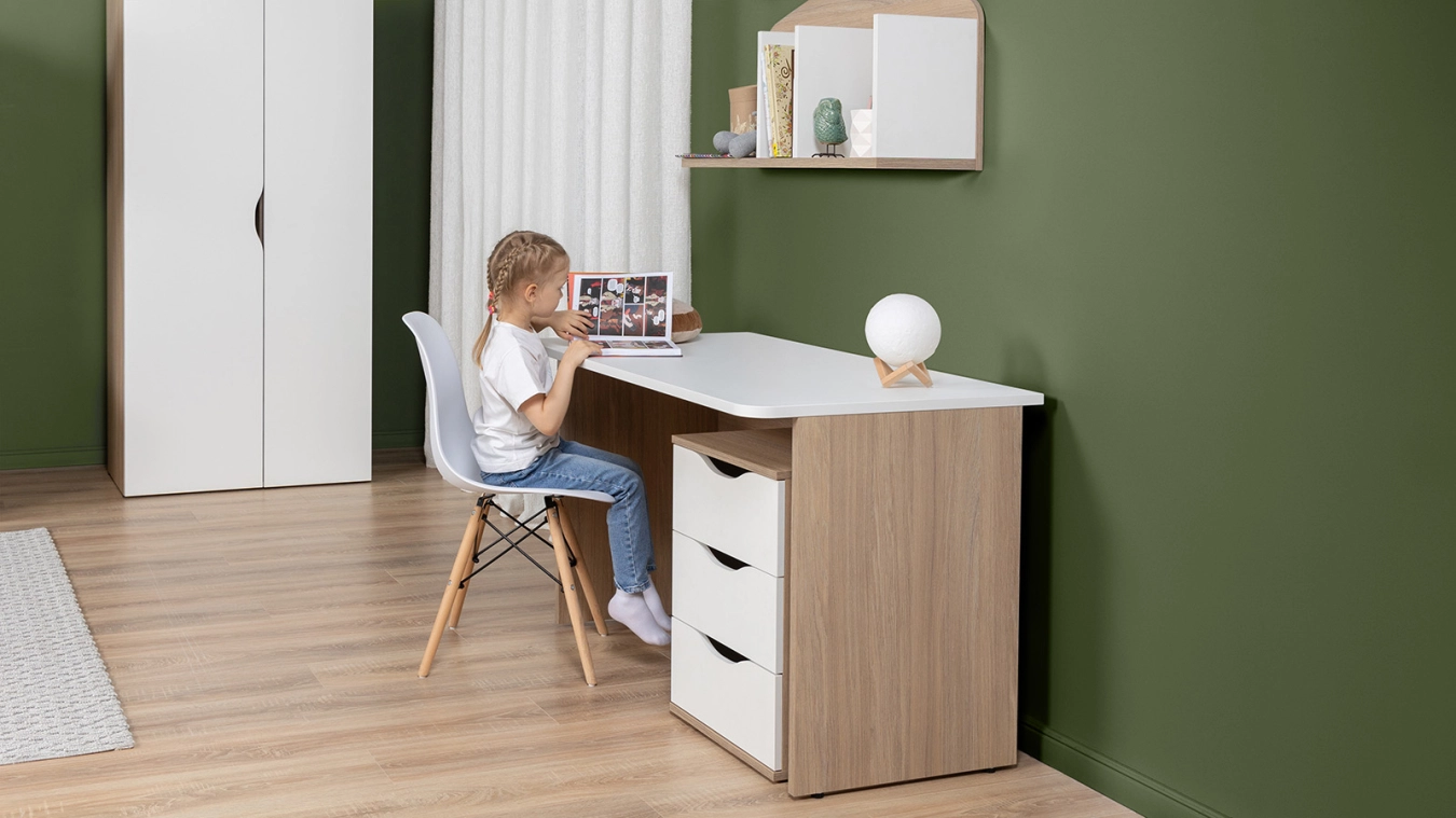 Tumba Luna, rəng Palıd Ballı + Ağ Premium - 13 - большое изображение