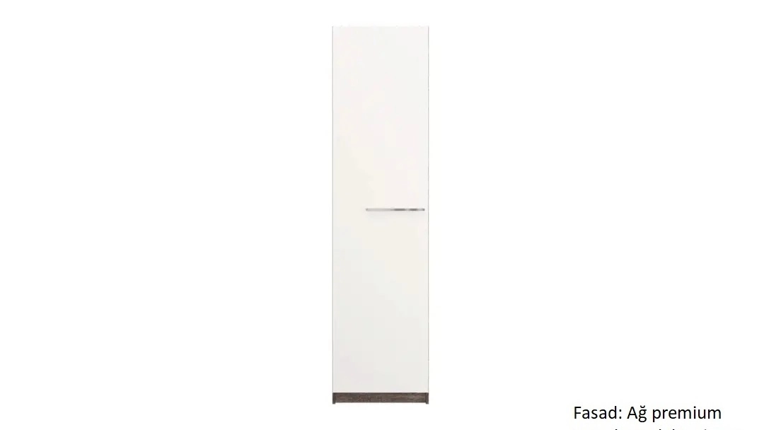 Dolab bir qapılı Noble 57 sm, rəng Venge&Ağ - 5 - большое изображение