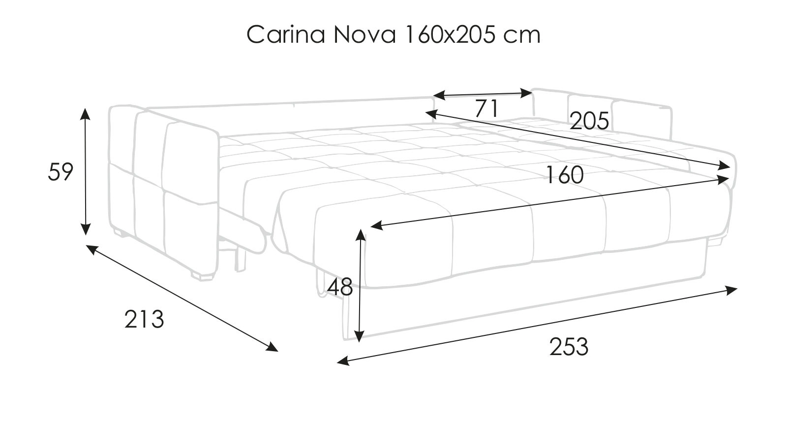 Divan CARINA Nova künc paltar qutusu ilə - 15 - большое изображение