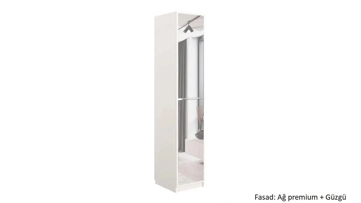 Dolab bir qapılı Noble 45 sm, rəng Ağ premium - 7 - большое изображение