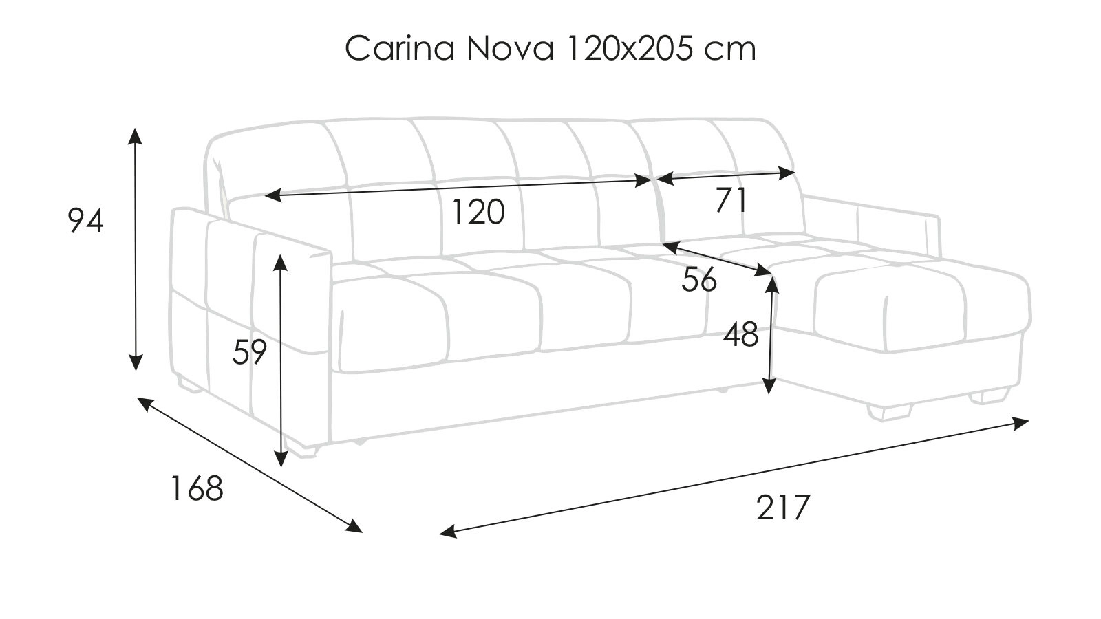 Divan CARINA Nova künc paltar qutusu ilə - 14 - большое изображение