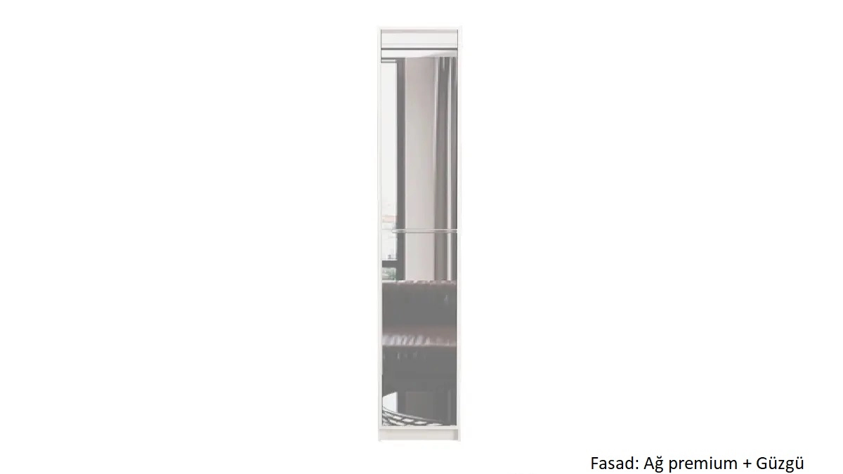 Dolab bir qapılı Noble 45 sm, rəng Ağ premium - 6 - большое изображение