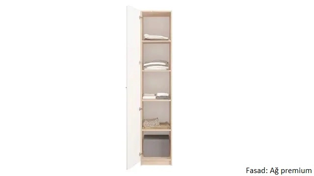 Dolab bir qapılı Noble 45 sm, rəng Palıd bardalino&Ağ - 5 - большое изображение