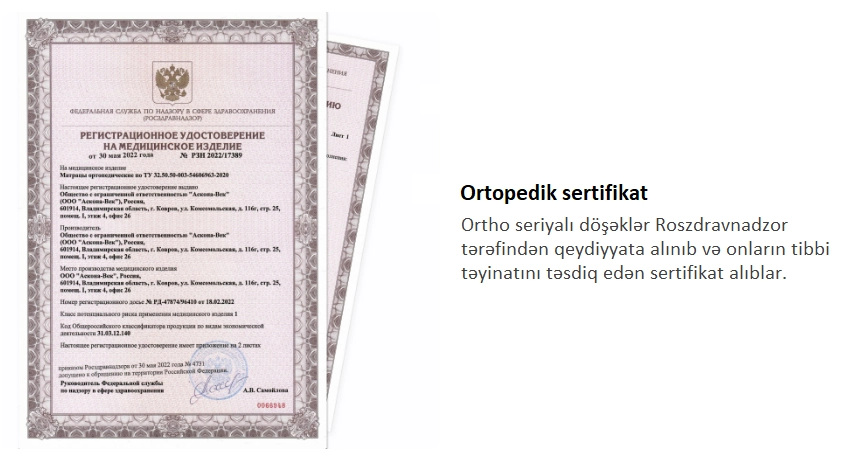 Ortopedik döşək Ortopedik Askona Ortho Medium Askona məhsulun fotoşəkili - 9 - большое изображение