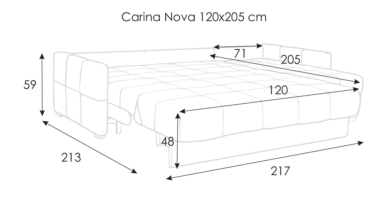 Divan CARINA Nova künc paltar qutusu ilə - 15 - большое изображение