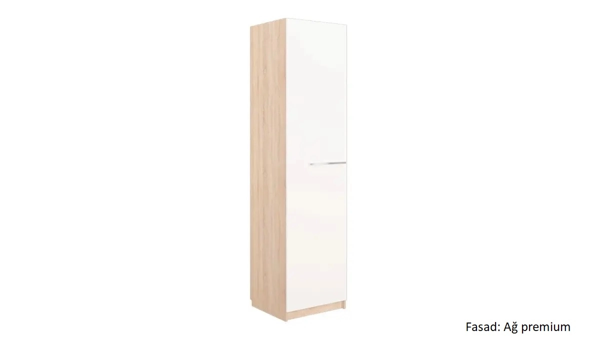 Dolab bir qapılı Noble 57 sm, rəng Palıd bardalino&Ağ - 6 - большое изображение