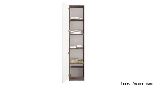 Dolab bir qapılı Noble 45 sm, rəng Venge&Ağ - 4 - большое изображение