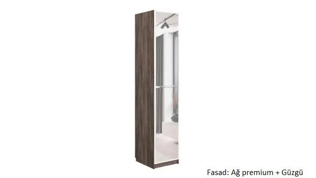 Dolab bir qapılı Noble 45 sm, rəng Venge&Ağ - 7 - большое изображение