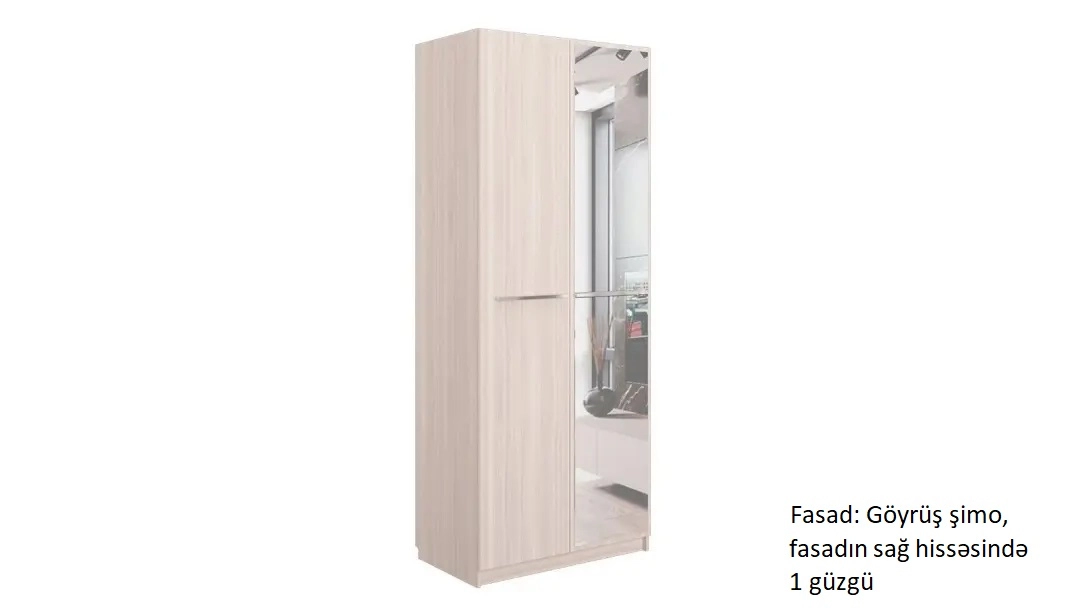Dolab iki qapılı Noble 90 sm, rəng Göyrüş - 6 - большое изображение